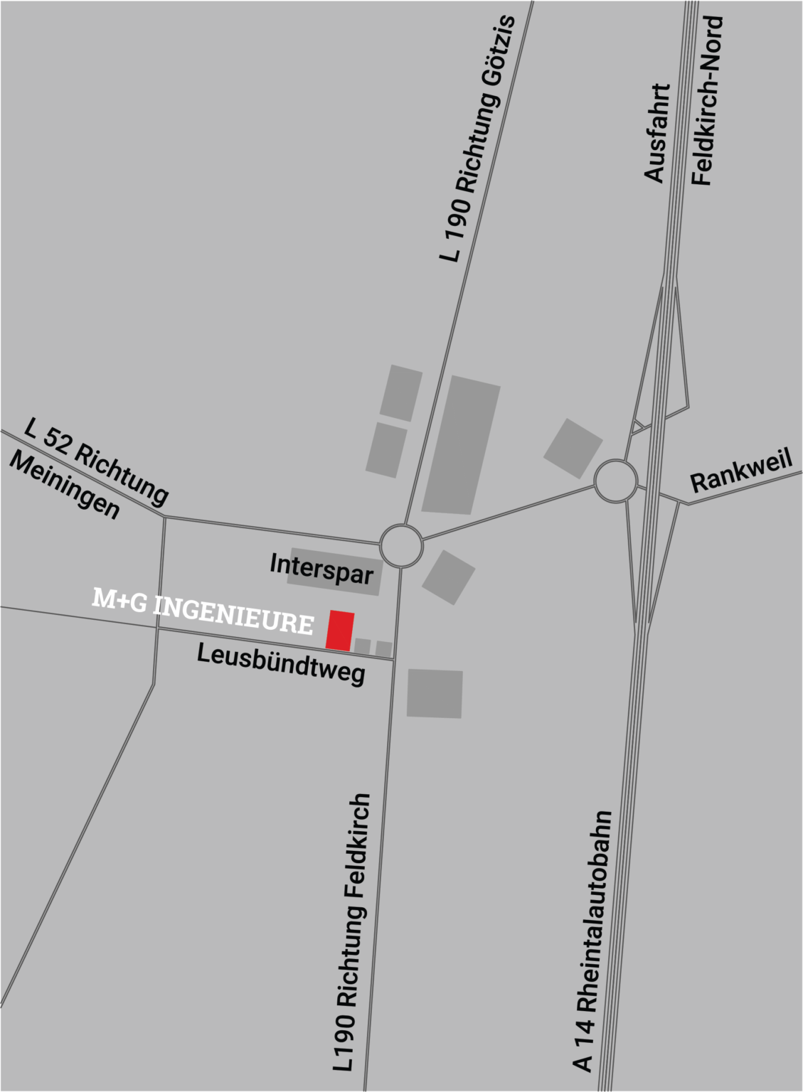 M+G INGENIEURE Skizze 1 Anfahrt Leusbühelweg